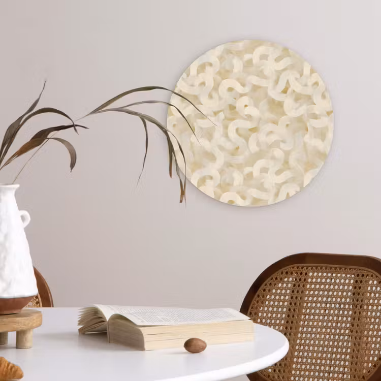 Muurcirkel - Abstract - Lijnen - Beige — 4