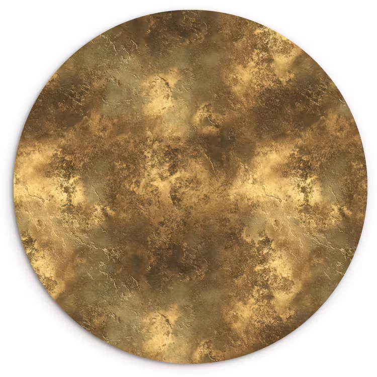 Muurcirkel - Antiek - Metaallook - Goud — 1