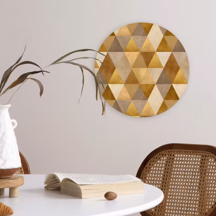 Muurcirkel - Geometrisch - Driehoek - Goud — 4