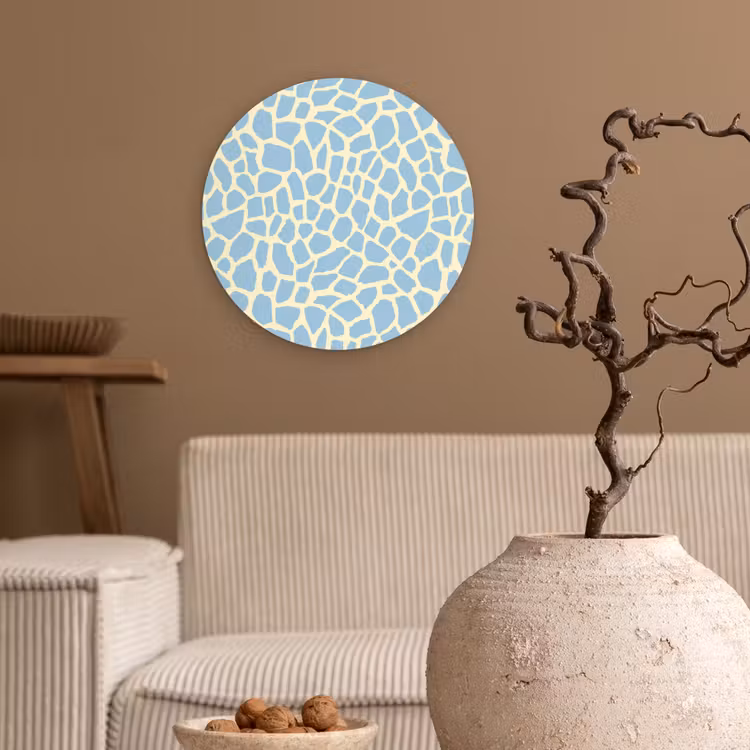Muurcirkel - Giraf - Modern - Blauw — 2