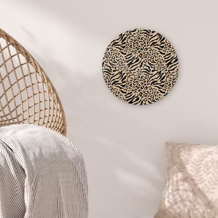 Muurcirkel - Giraf - Zebra - Motief - Bruin — 5