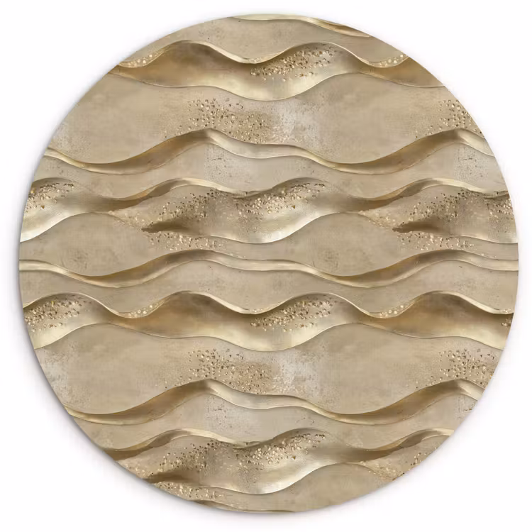 Muurcirkel - Golven - Patroon - Goud — 1