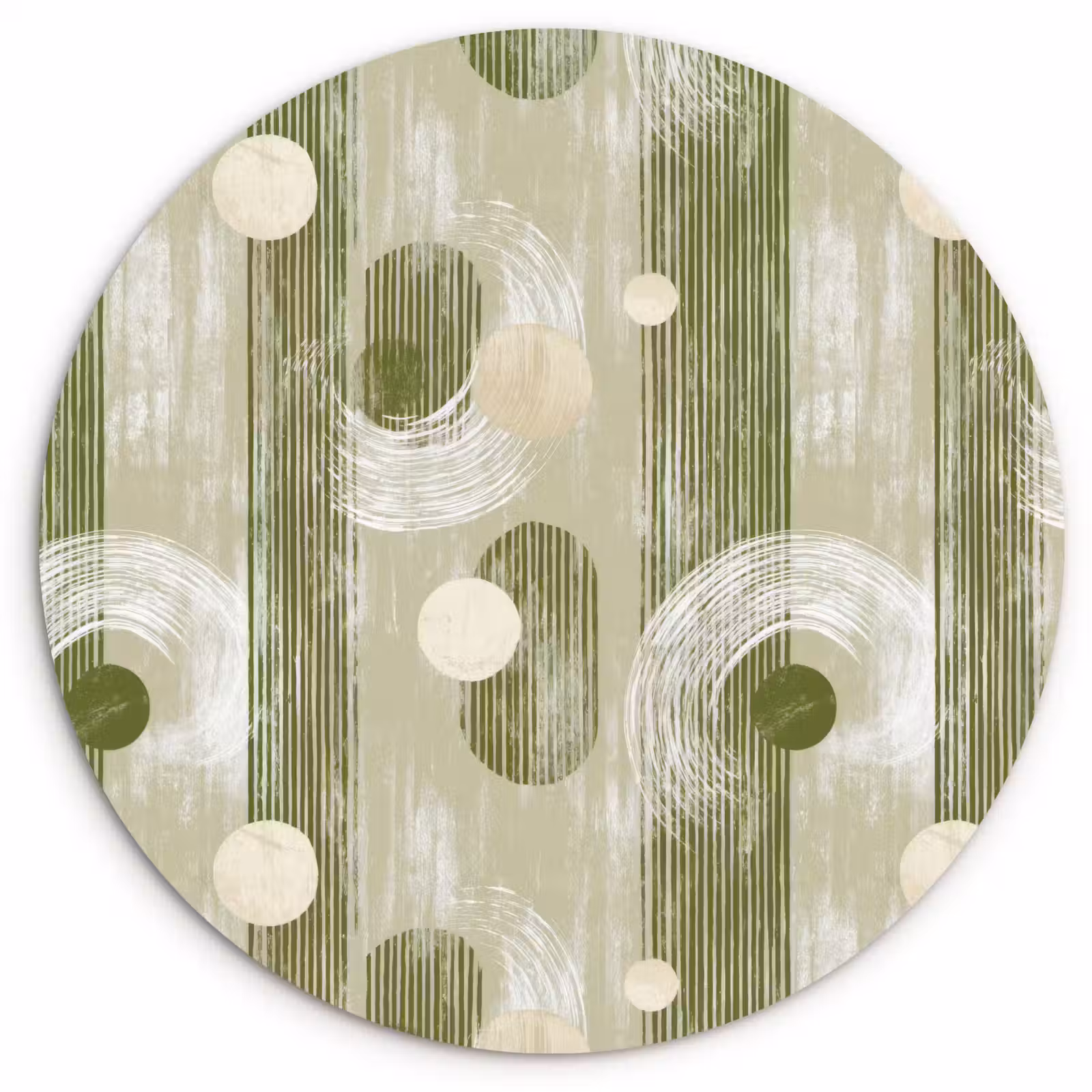 Muurcirkel - Artistiek - Modern - Groen — 1