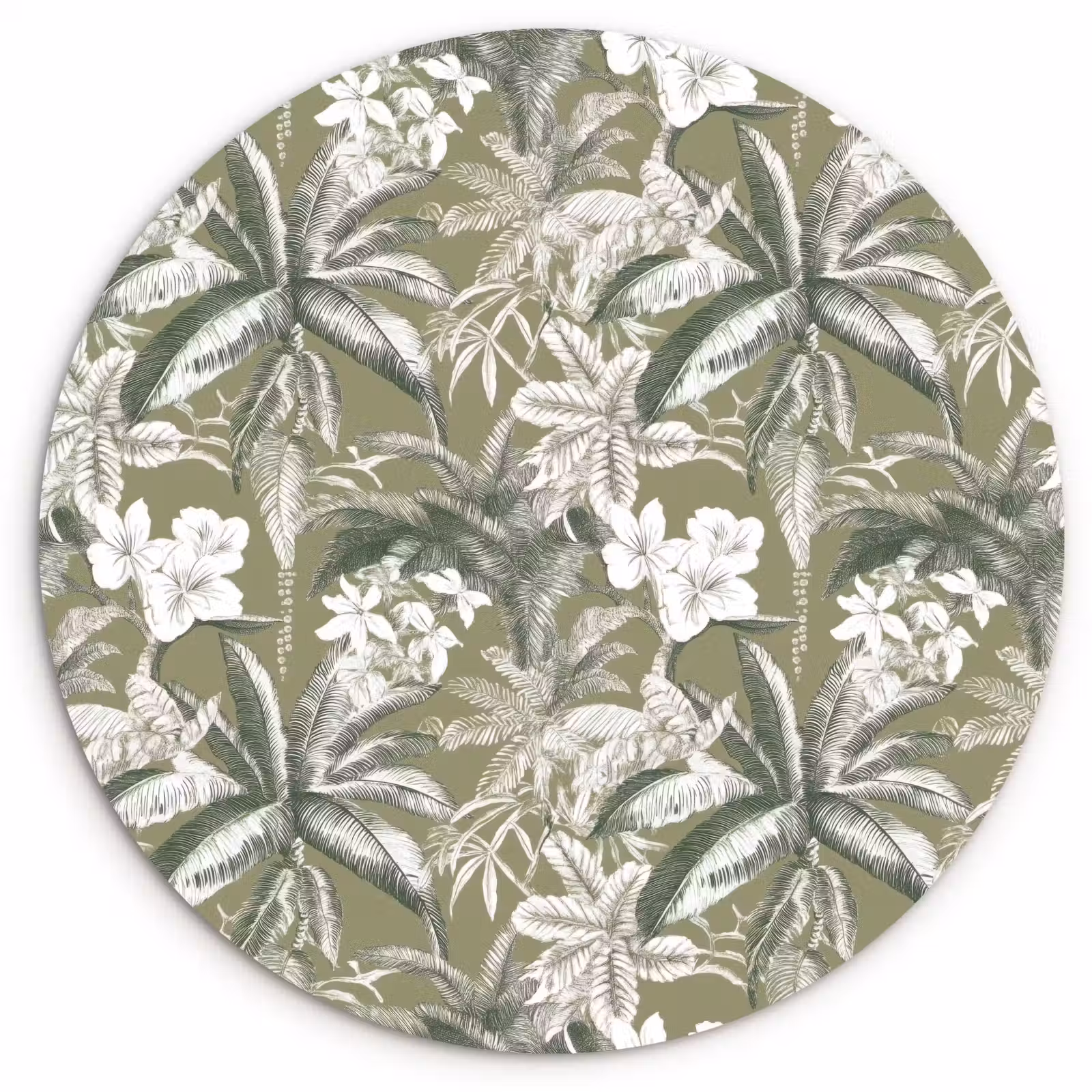 Muurcirkel - Botanisch - Bloemen - Groen — 1