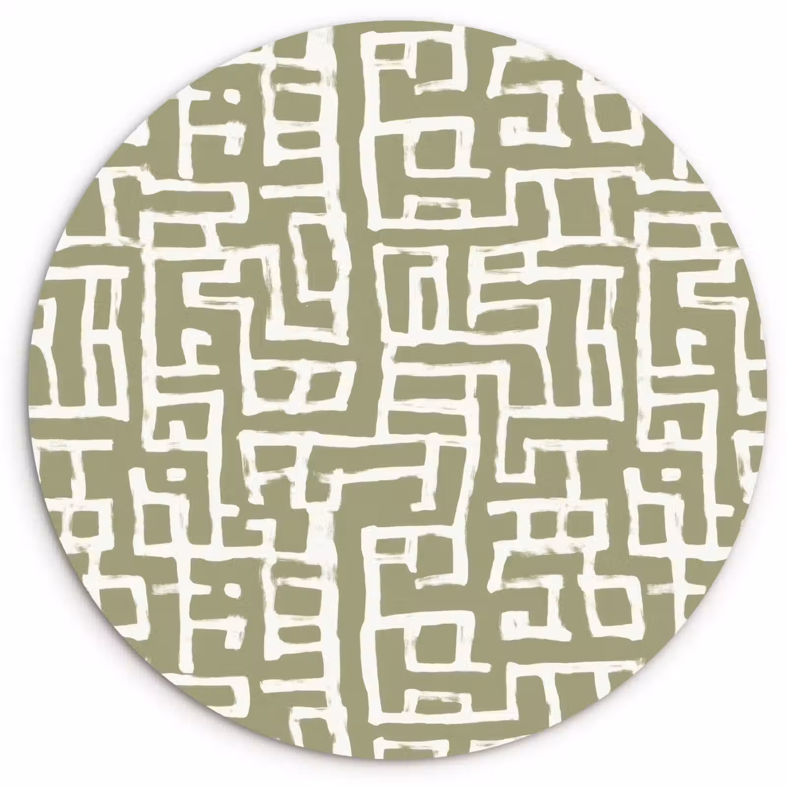 Muurcirkel - Grafisch - Patroon - Groen — 1