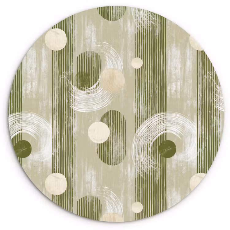 Muurcirkel - Artistiek - Modern - Groen — 1