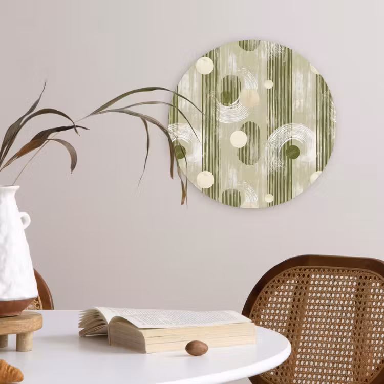 Muurcirkel - Artistiek - Modern - Groen — 4