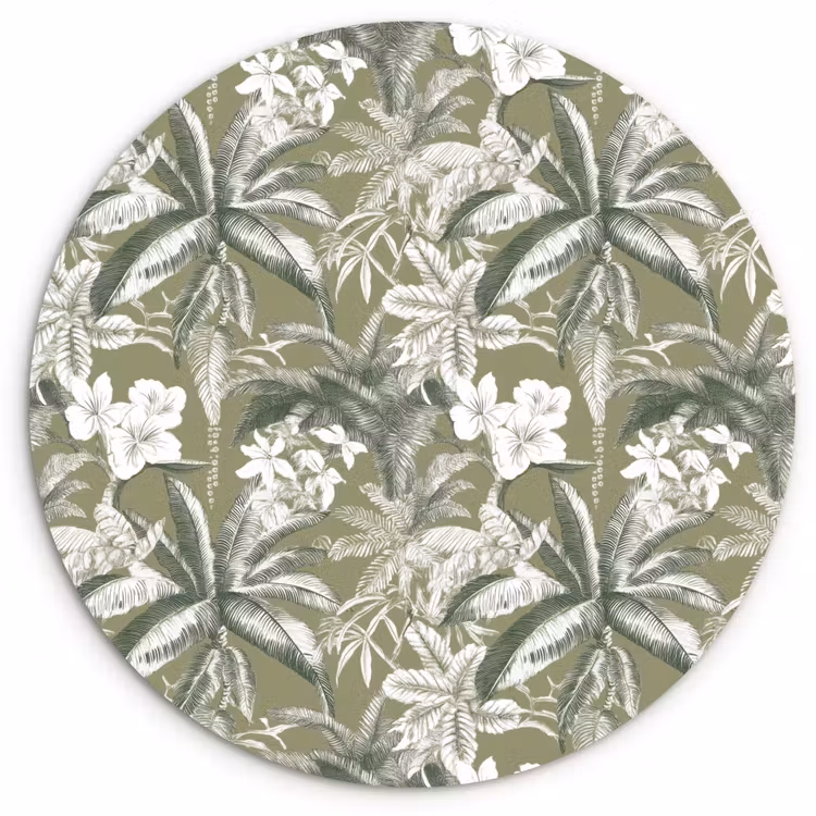 Muurcirkel - Botanisch - Bloemen - Groen — 1