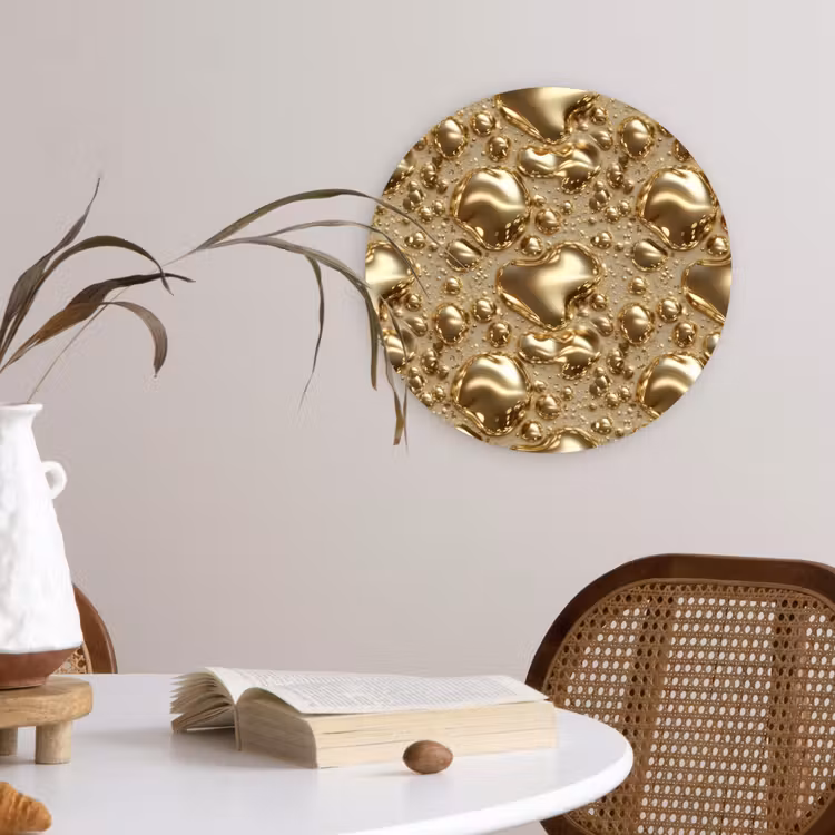 Muurcirkel - Druppels - Organisch - Goud — 4