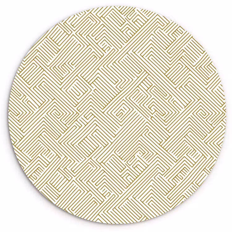 Muurcirkel - Geometrisch - Lijnen - Groen — 1