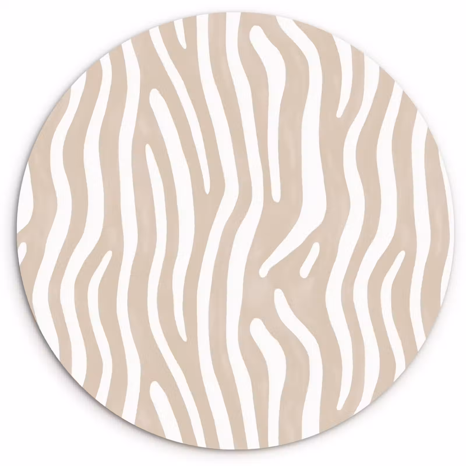 Muurcirkel - Abstract - Zebra - Beige — 1