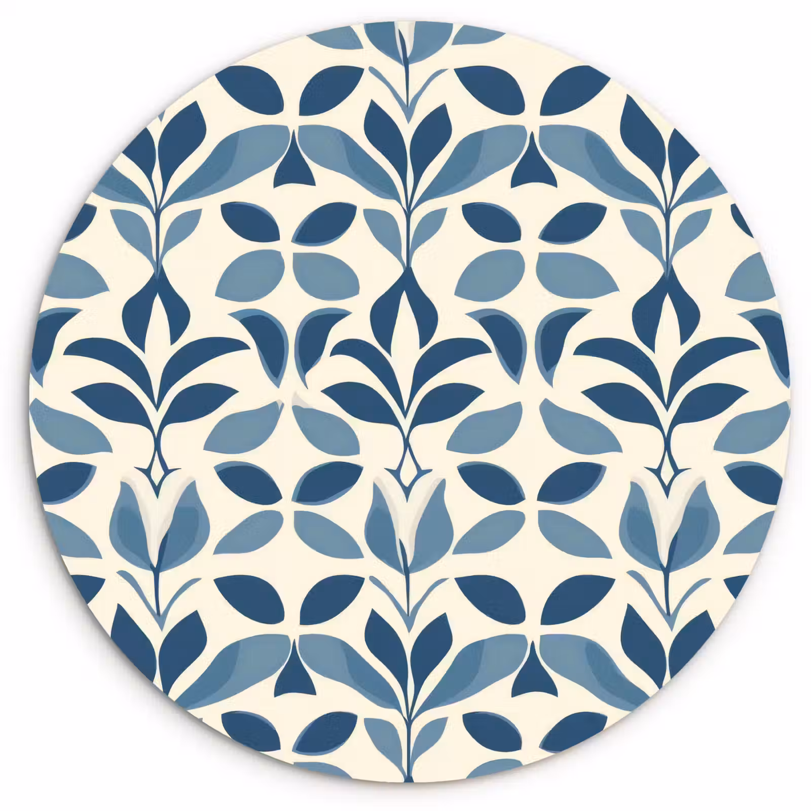 Muurcirkel - Flora - Modern - Blauw — 1