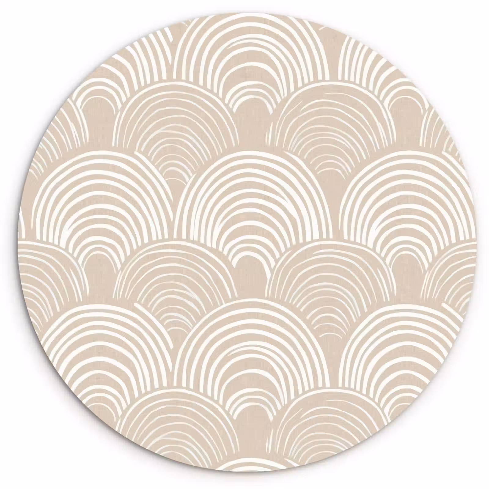 Muurcirkel - Golven - Structuur - Beige — 1