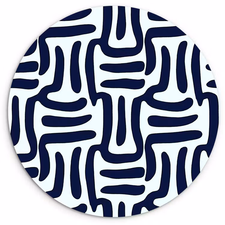 Muurcirkel - Abstract - Modern - Blauw — 1