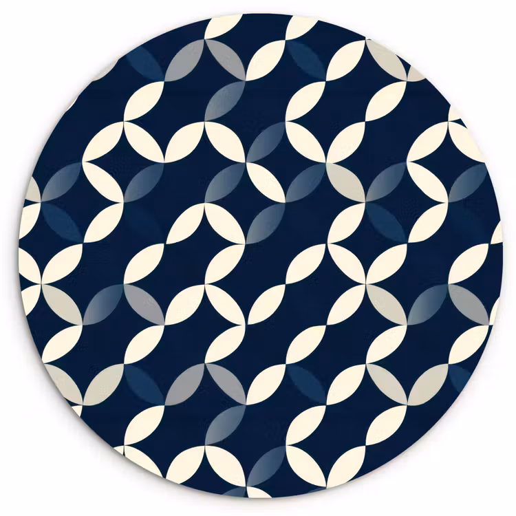 Muurcirkel - Abstract - Patroon - Blauw — 1