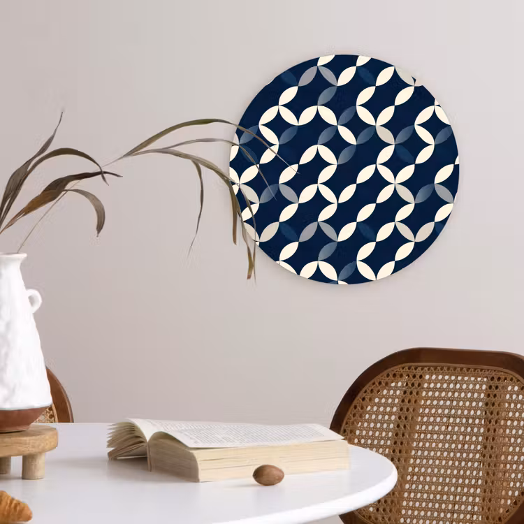 Muurcirkel - Abstract - Patroon - Blauw — 4