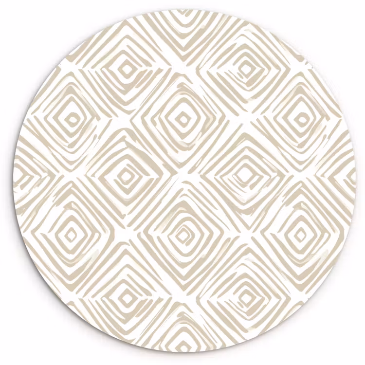 Muurcirkel - Abstract - Ruit - Beige — 1