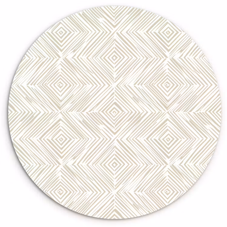 Muurcirkel - Abstract - Ruiten - Beige — 1