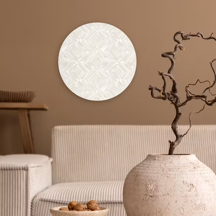 Muurcirkel - Abstract - Ruiten - Beige — 2