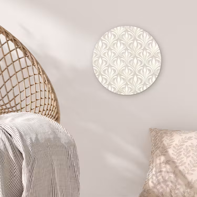 Muurcirkel - Barok - Patroon - Beige — 5