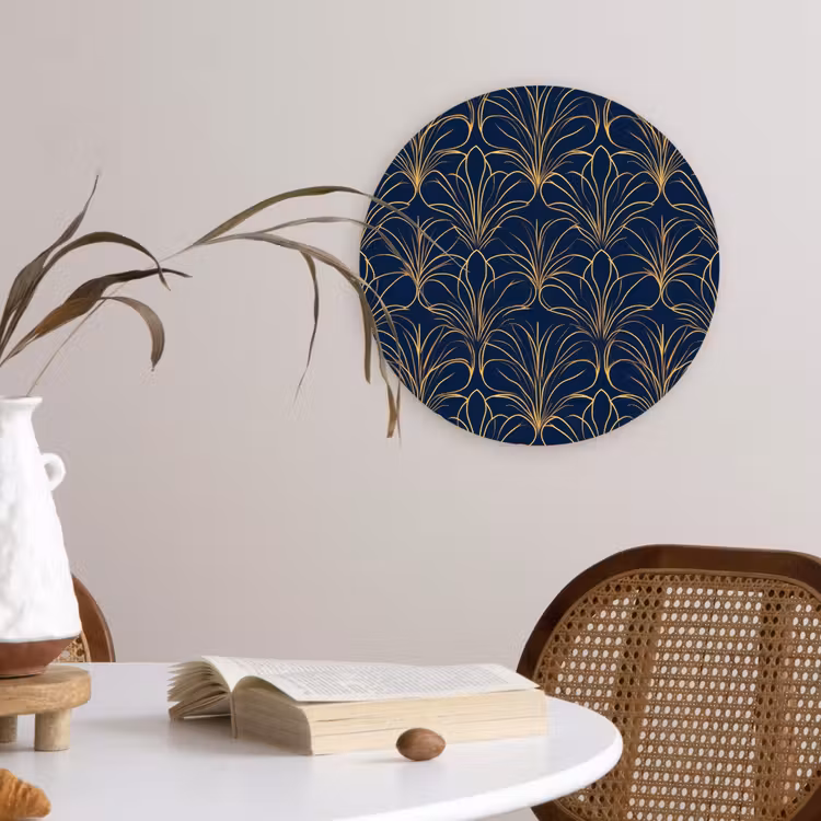 Muurcirkel - Deco - Waaier - Blauw — 4