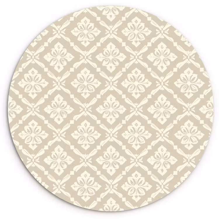 Muurcirkel - Floraal - Ornament - Beige — 1