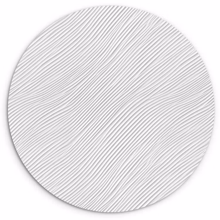 Muurcirkel - Golven - Ribbels - Wit — 1