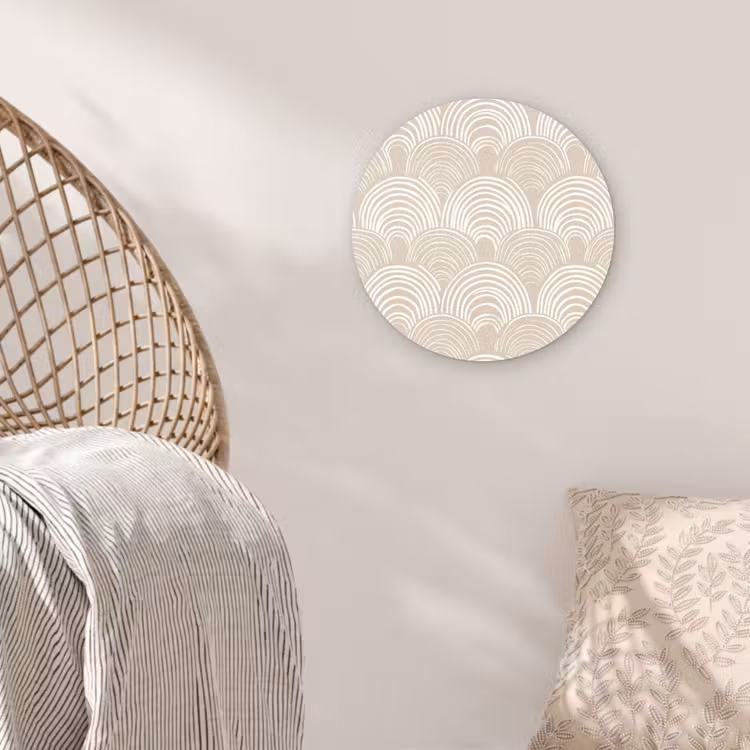 Muurcirkel - Golven - Structuur - Beige — 5