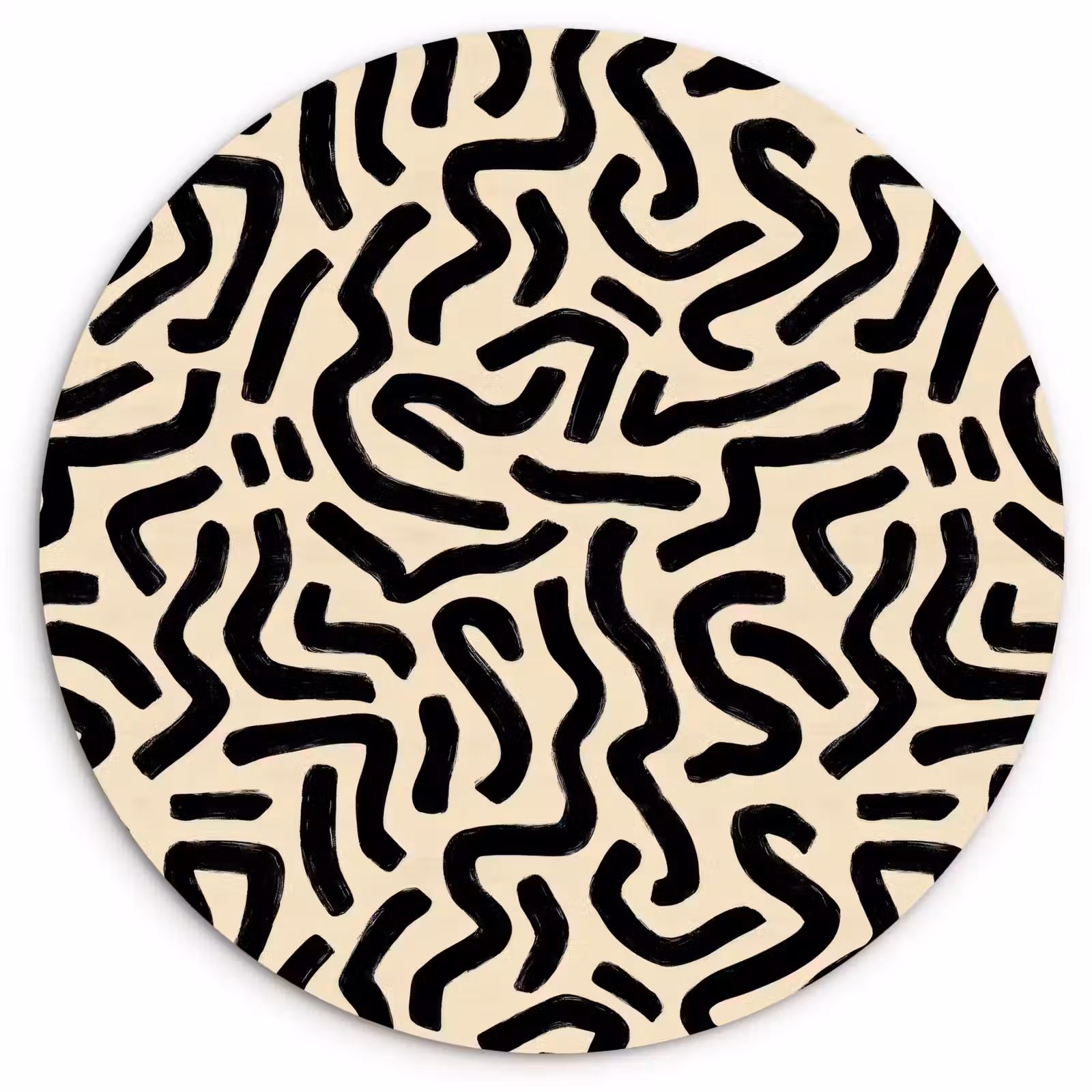 Muurcirkel - Abstract - Lijnen - Zwart — 1