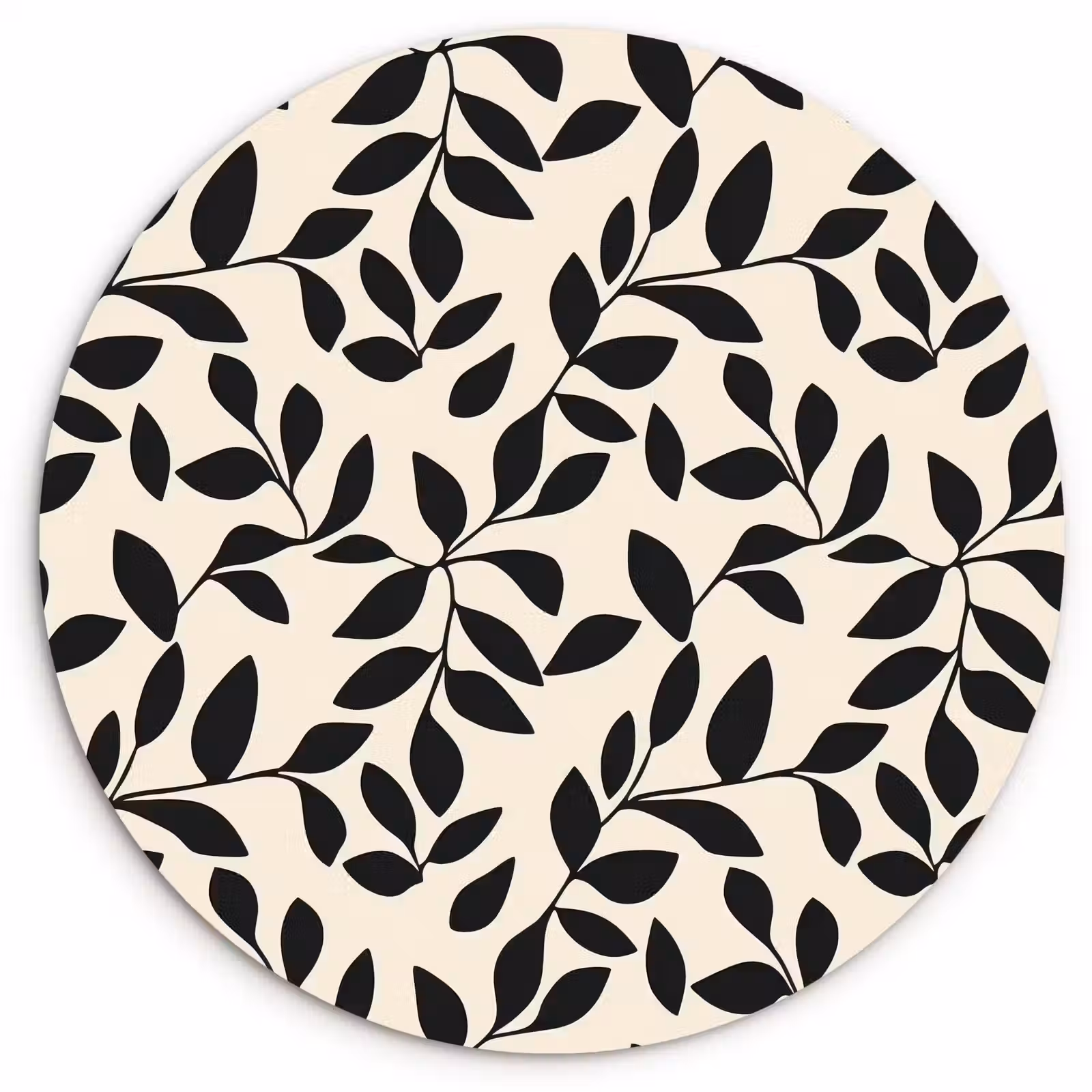 Muurcirkel - Elegant - Patroon - Zwart - Beige — 1