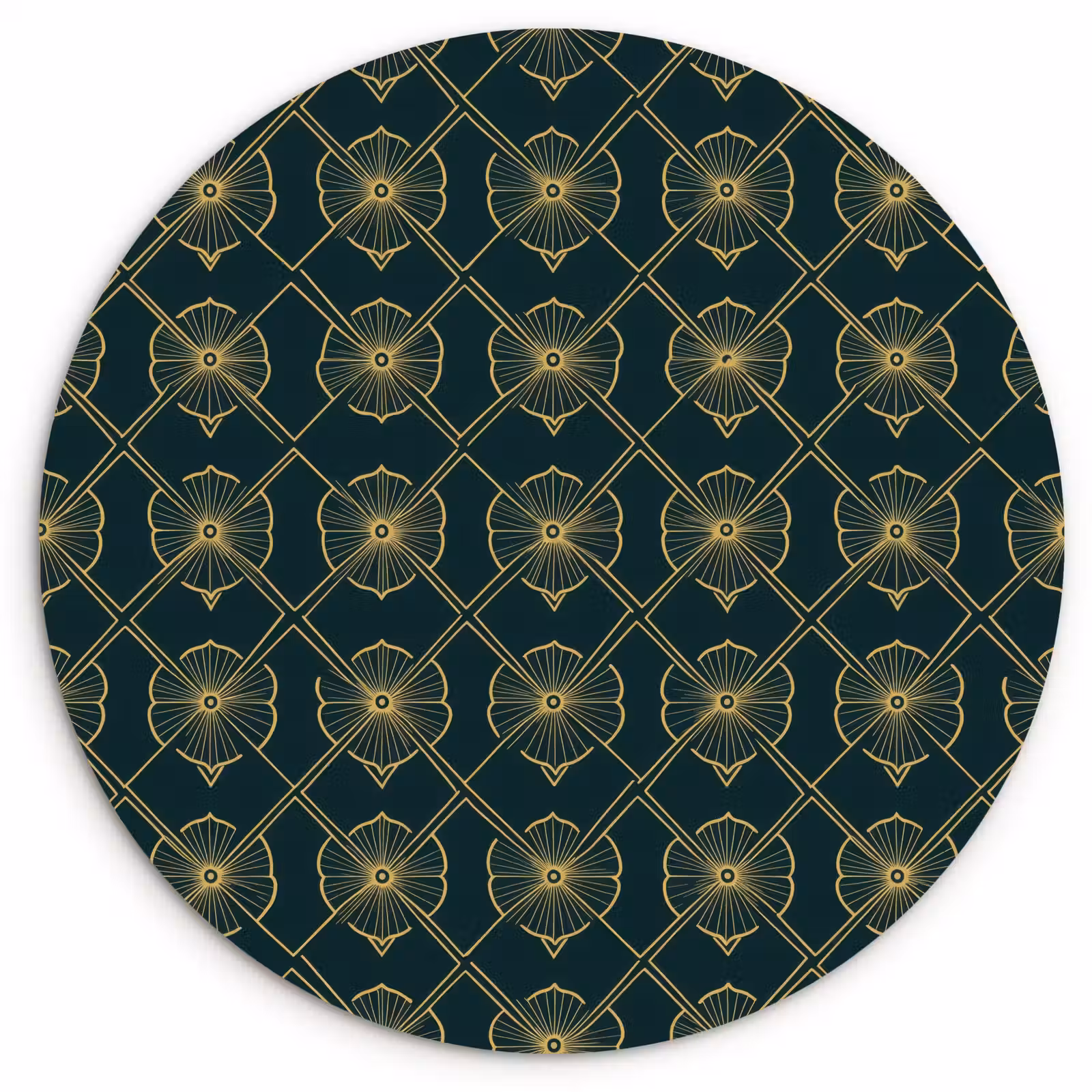 Muurcirkel - Geometrisch - Elegant - Groen — 1