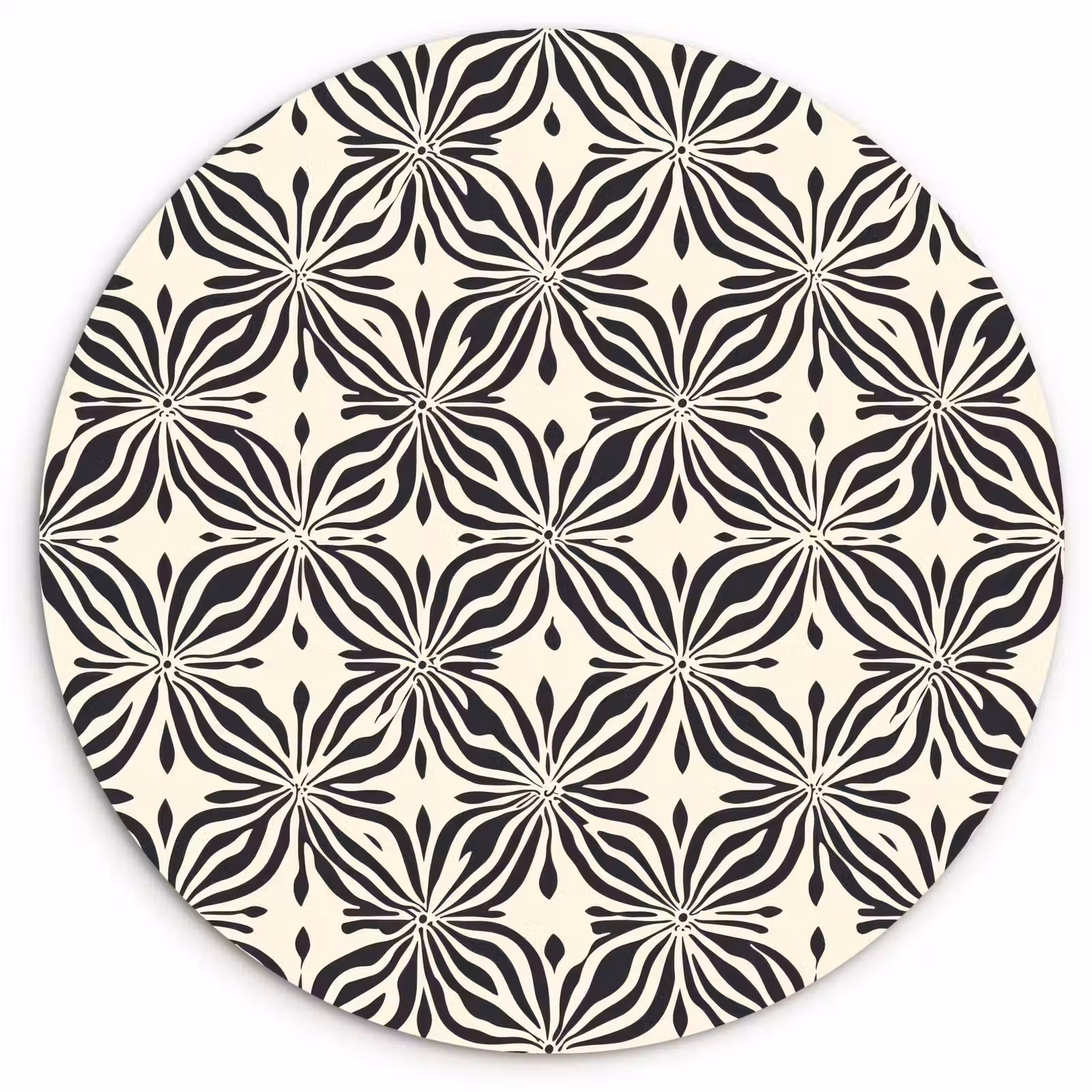 Muurcirkel - Grafisch - Patroon - Zwart — 1