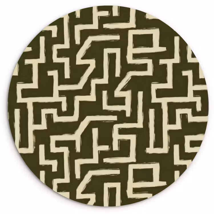 Muurcirkel - Abstract - Lijnen - Groen — 1