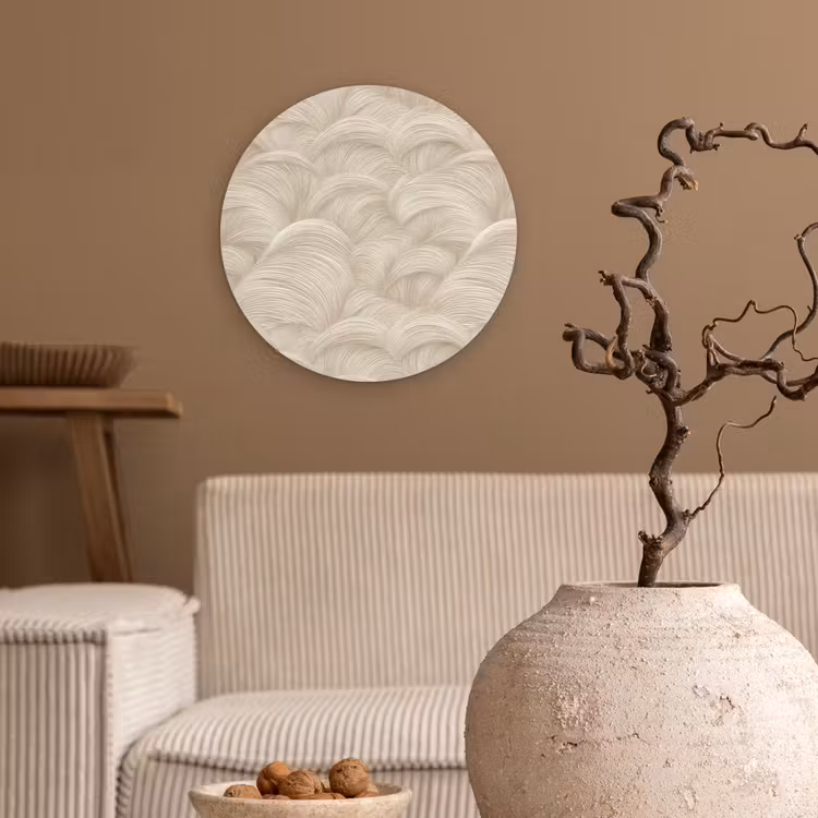 Muurcirkel - Bogen - Patroon - Beige — 2