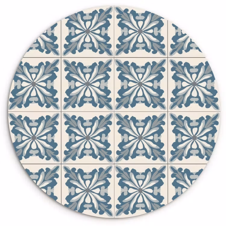 Muurcirkel - Dessin - Tegel - Blauw — 1