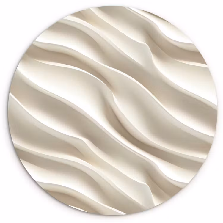 Muurcirkel - Diagonaal - Golven - Crème — 1
