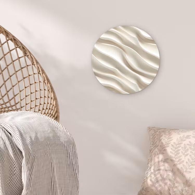Muurcirkel - Diagonaal - Golven - Crème — 5