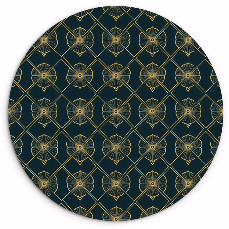 Muurcirkel - Geometrisch - Elegant - Groen — 1