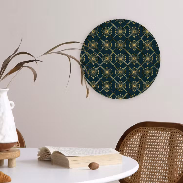 Muurcirkel - Geometrisch - Elegant - Groen — 4