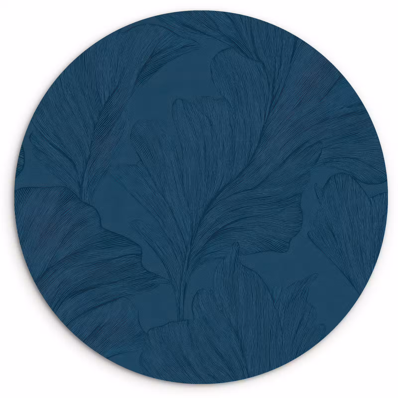Muurcirkel - Abstract - Patroon - Donkerblauw - Elegant — 1