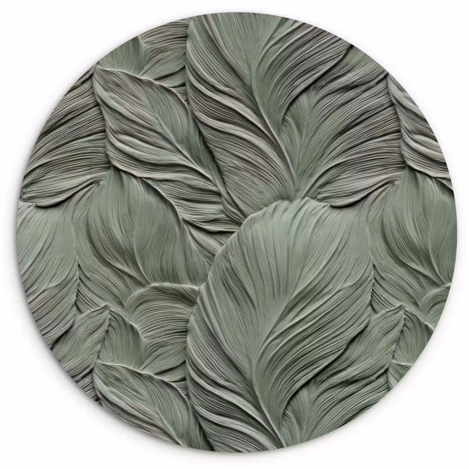 Muurcirkel - Bladeren - Textuur - Groen — 1
