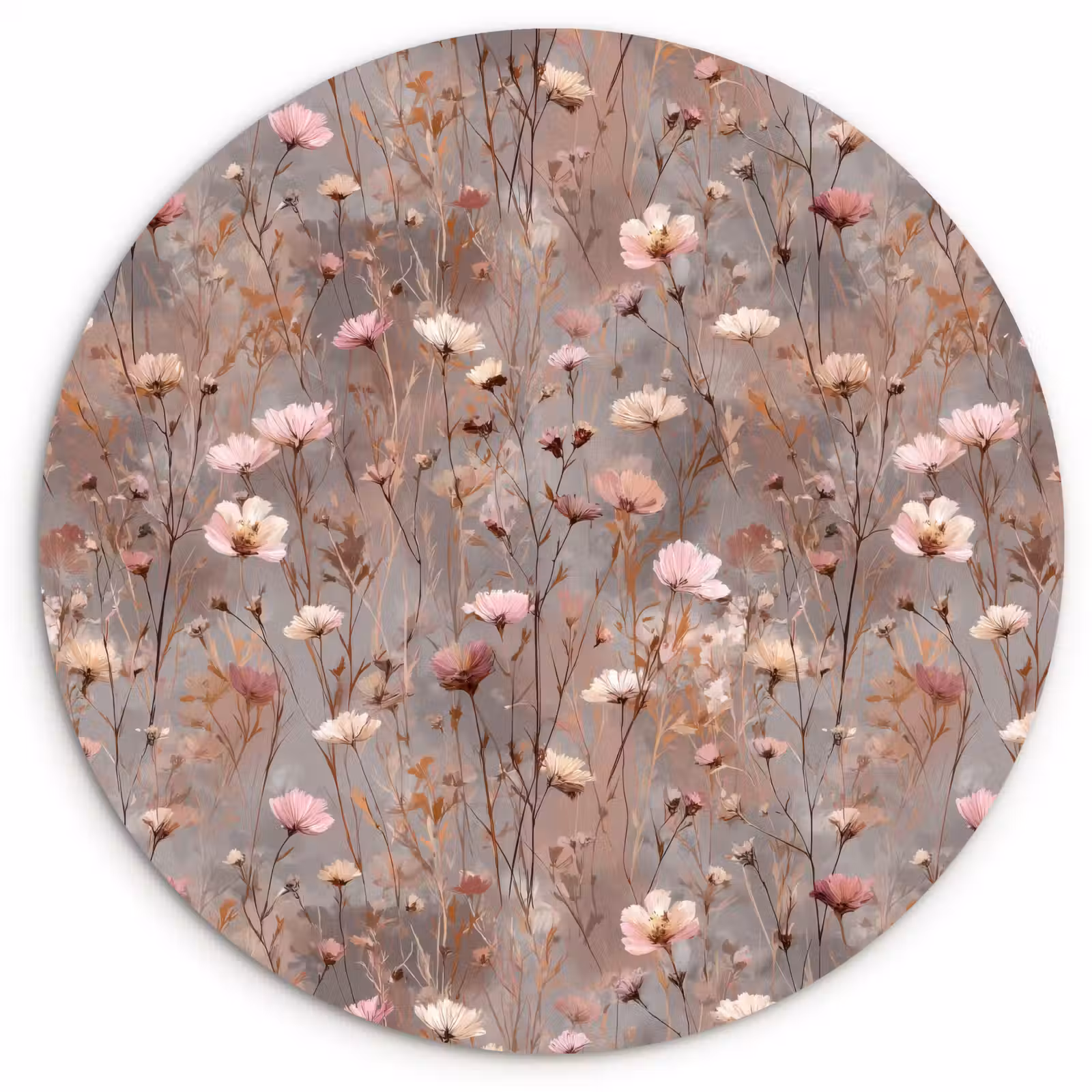 Muurcirkel - Bloemen - Wild - Pastel — 1