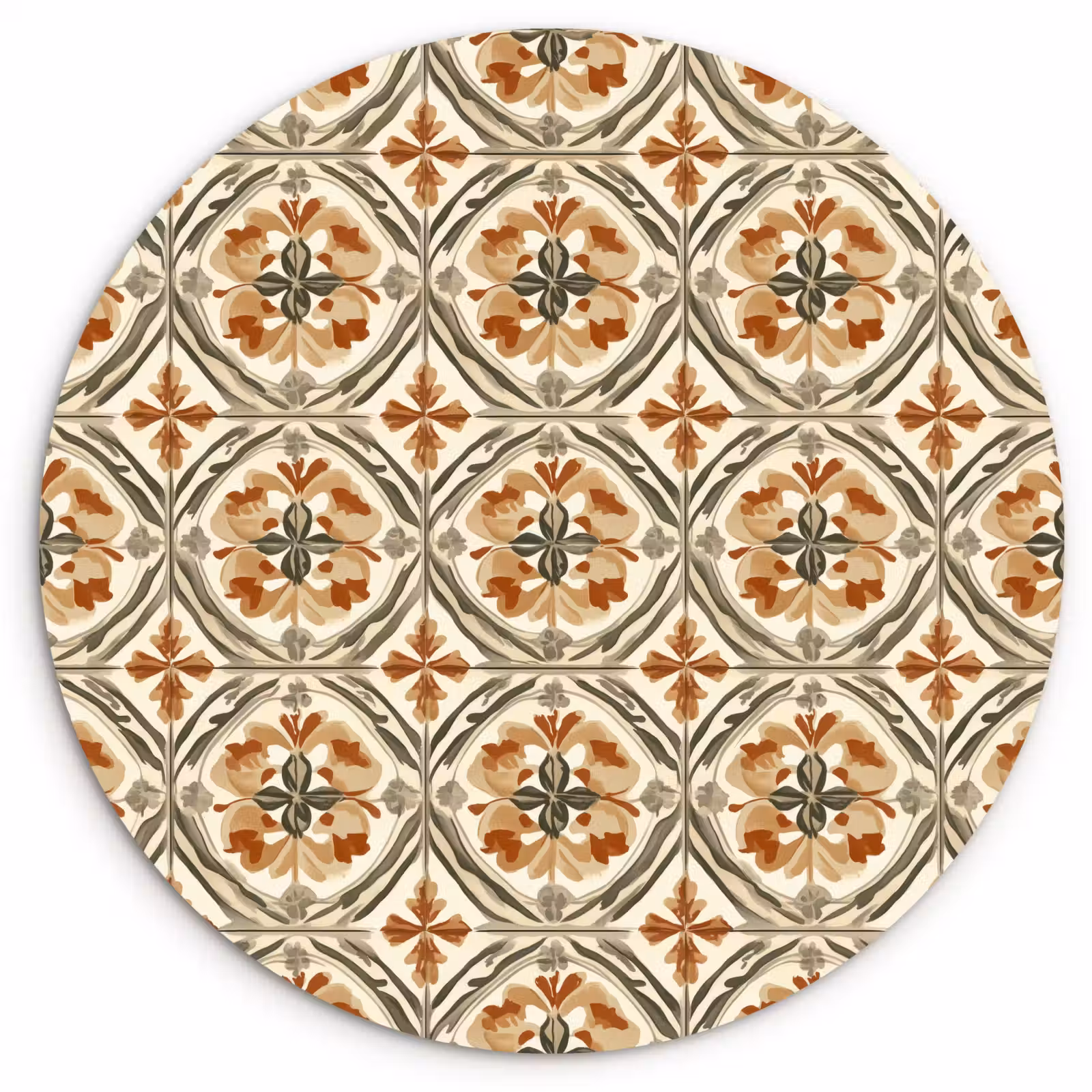 Muurcirkel - Elegant - Antiek - Kleurrijk — 1