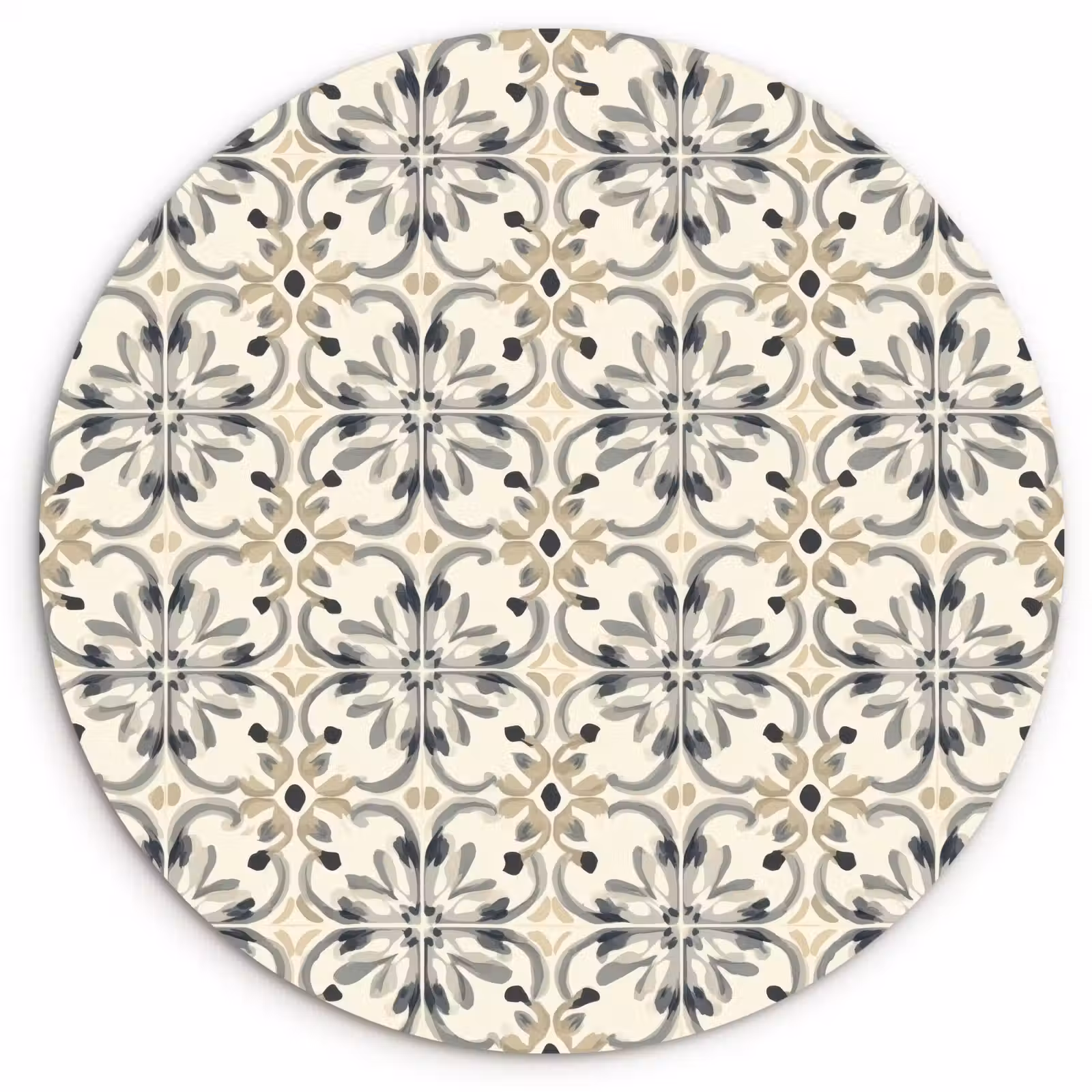 Muurcirkel - Floraal - Patroon - Kleurrijk — 1