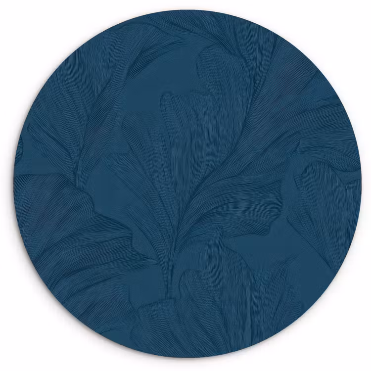 Muurcirkel - Abstract - Patroon - Donkerblauw - Elegant — 1