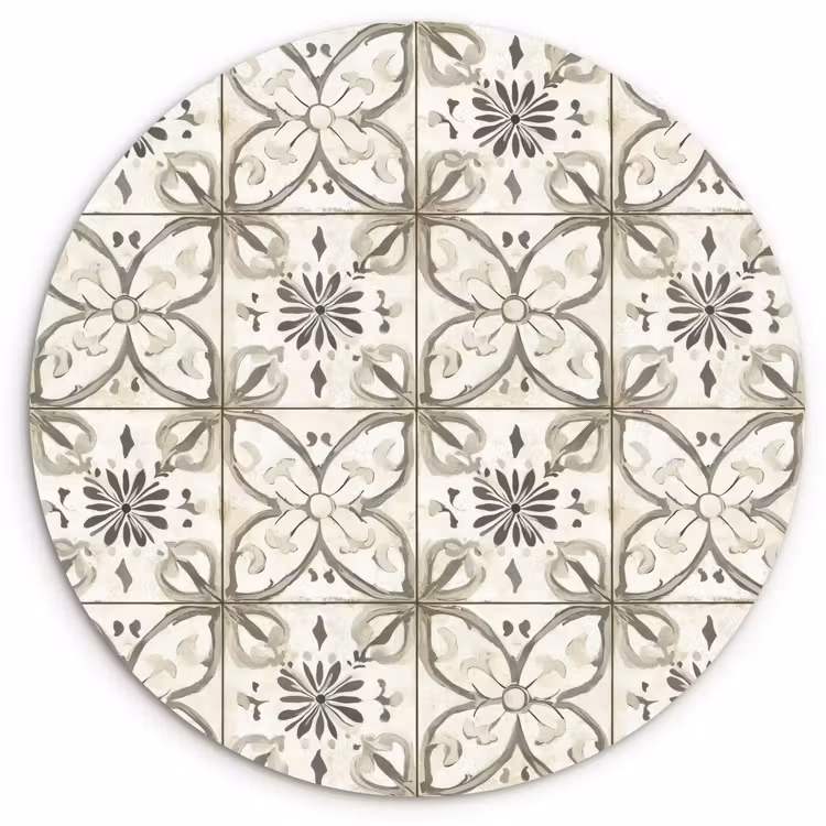 Muurcirkel - Antiek - Tegel - Beige — 1