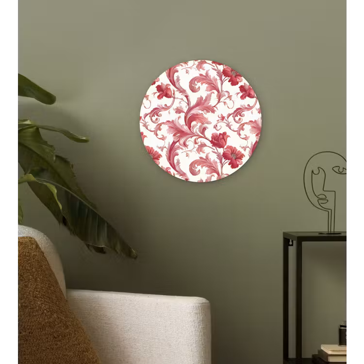 Muurcirkel - Barok - Patroon - Rood — 3