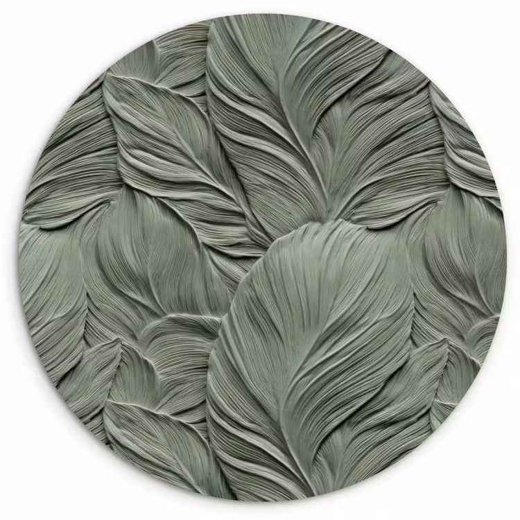 Muurcirkel - Bladeren - Textuur - Groen — 1