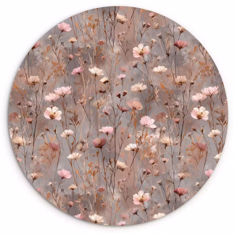 Muurcirkel - Bloemen - Wild - Pastel — 1