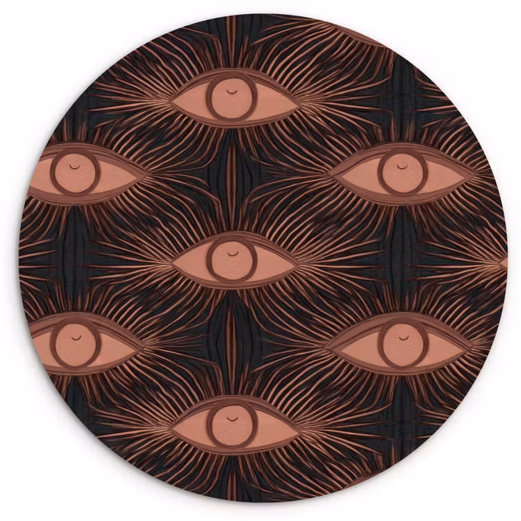 Muurcirkel - Boheems - Oog - Bruin — 1